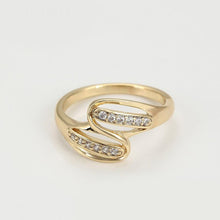 Load image into Gallery viewer, 14 K Gold Plated ring and earrings set with white zirconium - BIJUNET