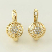 Charger l'image dans la galerie, 14 K Gold Plated ring and earrings set with white zirconium - BIJUNET