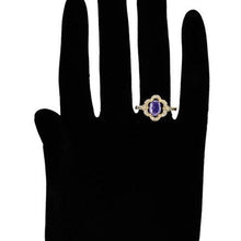 Charger l'image dans la galerie, 14 K Gold Plated ring with purple zirconium - BIJUNET