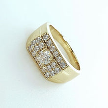 Load image into Gallery viewer, 14 K Gold Plated ring with white zirconium - BIJUNET
