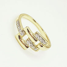 Charger l'image dans la galerie, 14 K Gold Plated ring with white zirconium - BIJUNET