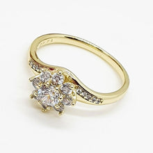Load image into Gallery viewer, 14 K Gold Plated ring with white zirconium - BIJUNET