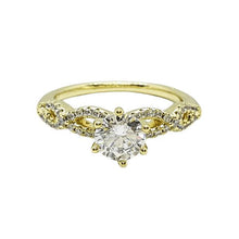 Load image into Gallery viewer, 14 K Gold Plated ring with white zirconium - BIJUNET