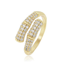 Cargar imagen en el visor de la galería, 14 K Gold Plated ring with white zirconium - BIJUNET