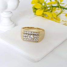 Load image into Gallery viewer, 14 K Gold Plated ring with white zirconium - BIJUNET