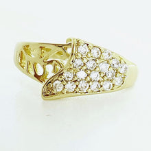 Load image into Gallery viewer, 14 K Gold Plated ring with white zirconium - BIJUNET