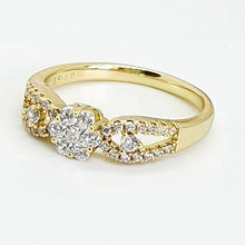 Load image into Gallery viewer, 14 K Gold Plated ring with white zirconium - BIJUNET