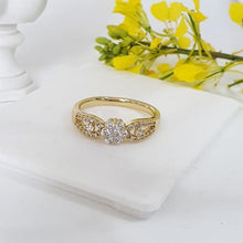 Load image into Gallery viewer, 14 K Gold Plated ring with white zirconium - BIJUNET