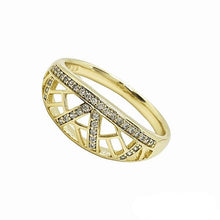 Charger l'image dans la galerie, 14 K Gold Plated ring with white zirconium - BIJUNET