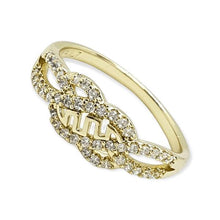 Load image into Gallery viewer, 14 K Gold Plated ring with white zirconium - BIJUNET