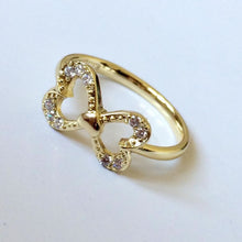 Charger l'image dans la galerie, 14 K Gold Plated ring with white zirconium - BIJUNET