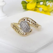Charger l'image dans la galerie, 14 K Gold Plated ring with white zirconium