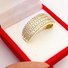 Load image into Gallery viewer, 14 K Gold Plated ring with white zirconium - BIJUNET