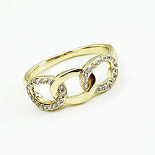 Load image into Gallery viewer, 14 K Gold Plated ring with white zirconium - BIJUNET