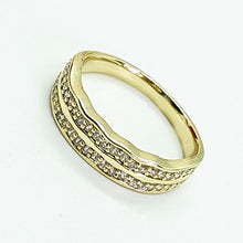 Load image into Gallery viewer, 14 K Gold Plated ring with white zirconium - BIJUNET