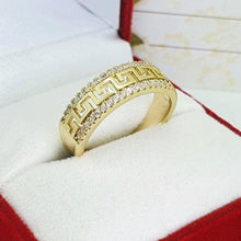 Load image into Gallery viewer, 14 K Gold Plated ring with white zirconium - BIJUNET