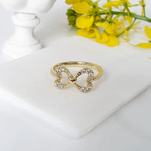 Charger l'image dans la galerie, 14 K Gold Plated ring with white zirconium - BIJUNET