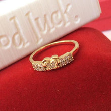 Load image into Gallery viewer, 14 K Gold Plated ring with white zirconium - BIJUNET