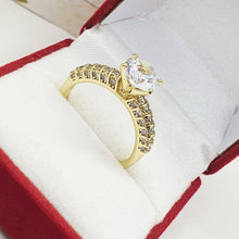 Load image into Gallery viewer, 14 K Gold Plated ring with white zirconium - BIJUNET
