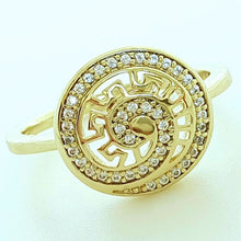 Load image into Gallery viewer, 14 K Gold Plated ring with white zirconium - BIJUNET