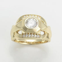 Load image into Gallery viewer, 14 K Gold Plated ring with white zirconium - BIJUNET