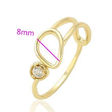 Charger l'image dans la galerie, 14 K Gold Plated ring with white zirconium - BIJUNET