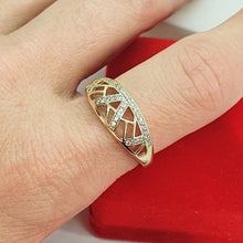 Charger l'image dans la galerie, 14 K Gold Plated ring with white zirconium - BIJUNET