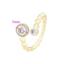 Load image into Gallery viewer, 14 K Gold Plated ring with white zirconium - BIJUNET