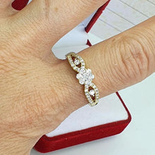 Load image into Gallery viewer, 14 K Gold Plated ring with white zirconium - BIJUNET