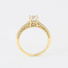 Load image into Gallery viewer, 14 K Gold Plated ring with white zirconium - BIJUNET