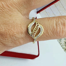 Load image into Gallery viewer, 14 K Gold Plated ring with white zirconium - BIJUNET