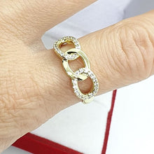 Load image into Gallery viewer, 14 K Gold Plated ring with white zirconium - BIJUNET