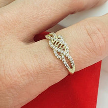 Load image into Gallery viewer, 14 K Gold Plated ring with white zirconium - BIJUNET
