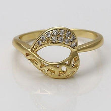 Charger l'image dans la galerie, 14 K Gold Plated ring with white zirconium - BIJUNET