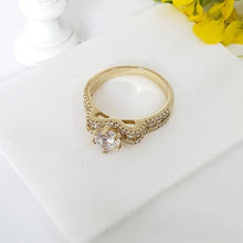Charger l'image dans la galerie, 14 K Gold Plated ring with white zirconium - BIJUNET
