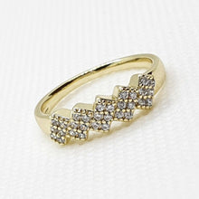Load image into Gallery viewer, 14 K Gold Plated ring with white zirconium - BIJUNET