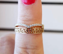 Load image into Gallery viewer, 14 K Gold Plated ring with white zirconium - BIJUNET