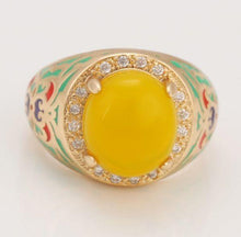Load image into Gallery viewer, 14 K Gold Plated ring with white zirconium - BIJUNET