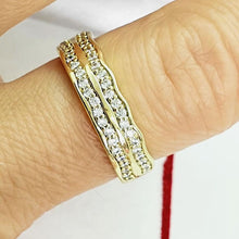 Load image into Gallery viewer, 14 K Gold Plated ring with white zirconium - BIJUNET