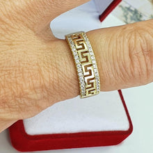 Load image into Gallery viewer, 14 K Gold Plated ring with white zirconium - BIJUNET