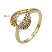 Charger l'image dans la galerie, 14 K Gold Plated ring with white zirconium - BIJUNET