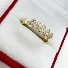 Load image into Gallery viewer, 14 K Gold Plated ring with white zirconium - BIJUNET