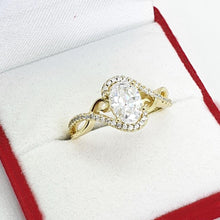 Load image into Gallery viewer, 14 K Gold Plated ring with white zirconium - BIJUNET
