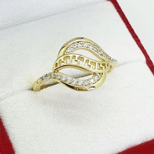 Load image into Gallery viewer, 14 K Gold Plated ring with white zirconium - BIJUNET