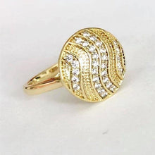 Charger l'image dans la galerie, 14 K Gold Plated ring with white zirconium - BIJUNET