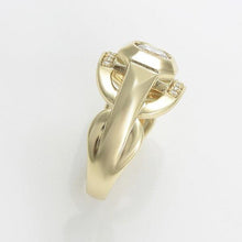 Load image into Gallery viewer, 14 K Gold Plated ring with white zirconium - BIJUNET