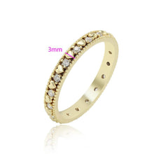 Load image into Gallery viewer, 14 K Gold Plated ring with white zirconium - BIJUNET