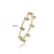 Load image into Gallery viewer, 14 K Gold Plated ring with white zirconium - BIJUNET