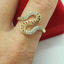 Load image into Gallery viewer, 14 K Gold Plated ring with white zirconium - BIJUNET