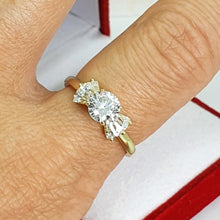 Load image into Gallery viewer, 14 K Gold Plated ring with white zirconium - BIJUNET